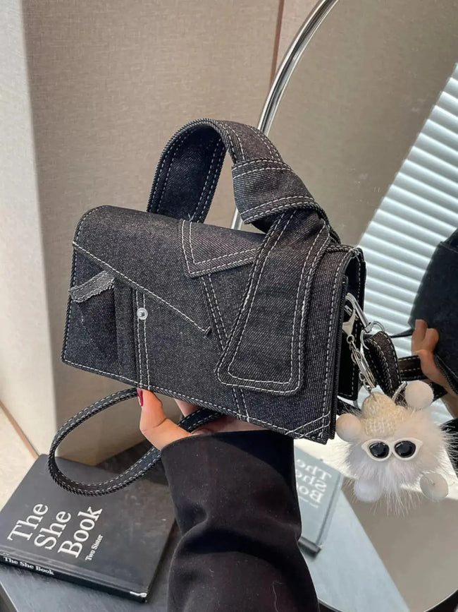 Denim Patchwork Crossbody Bag  Style Ratio