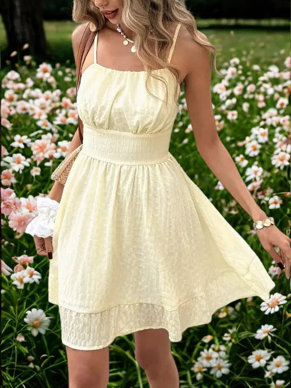 Smocked Spaghetti Strap Casual Dress  Style Ratio