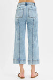 RISEN High Rise Crop Wide Front Seam Detailed Jeans  Style Ratio
