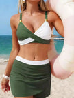 Two Tone Cami and Skort Swim Set  Style Ratio