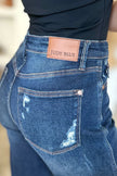 Judy Blue High Waist Rigid Magic Heavy Destroy Straight Jeans  Style Ratio