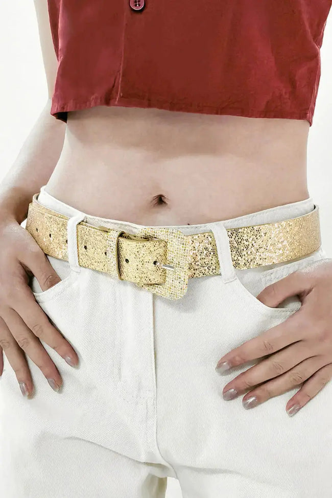 Glitter PU Leather Belt  Style Ratio
