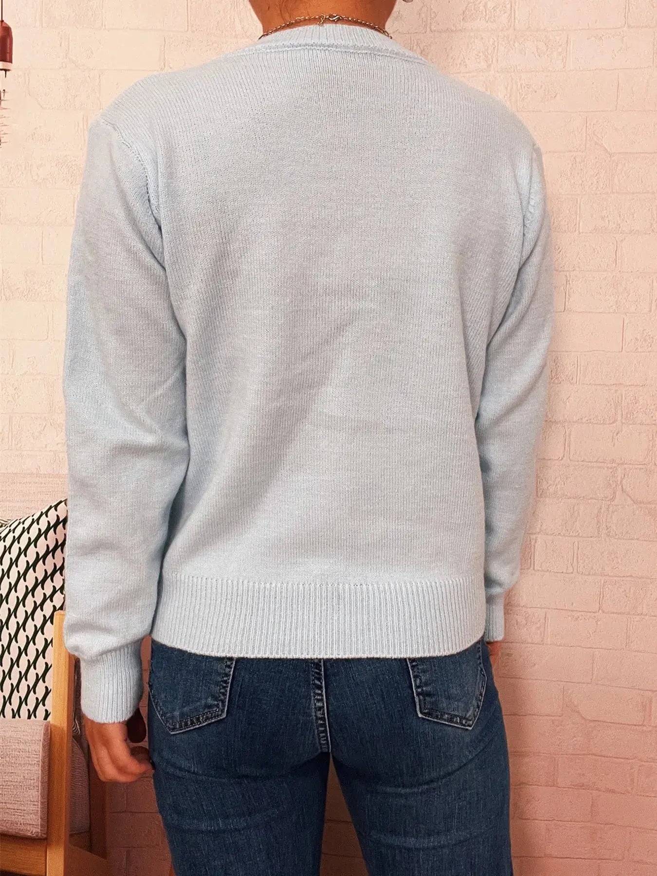 Button Up Long Sleeve Cardigan  Style Ratio