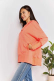 Double Take Quarter-Snap Dropped Shoulder Hoodie  Style Ratio