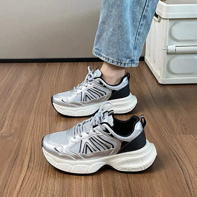 Lace-Up Platform Athletic Shoes  Style Ratio