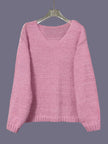 Sparkling Fuzzy V-Neck Knit Top  Style Ratio