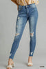 Umgee Distressed Skinny Jeans with Edge Detail  Style Ratio
