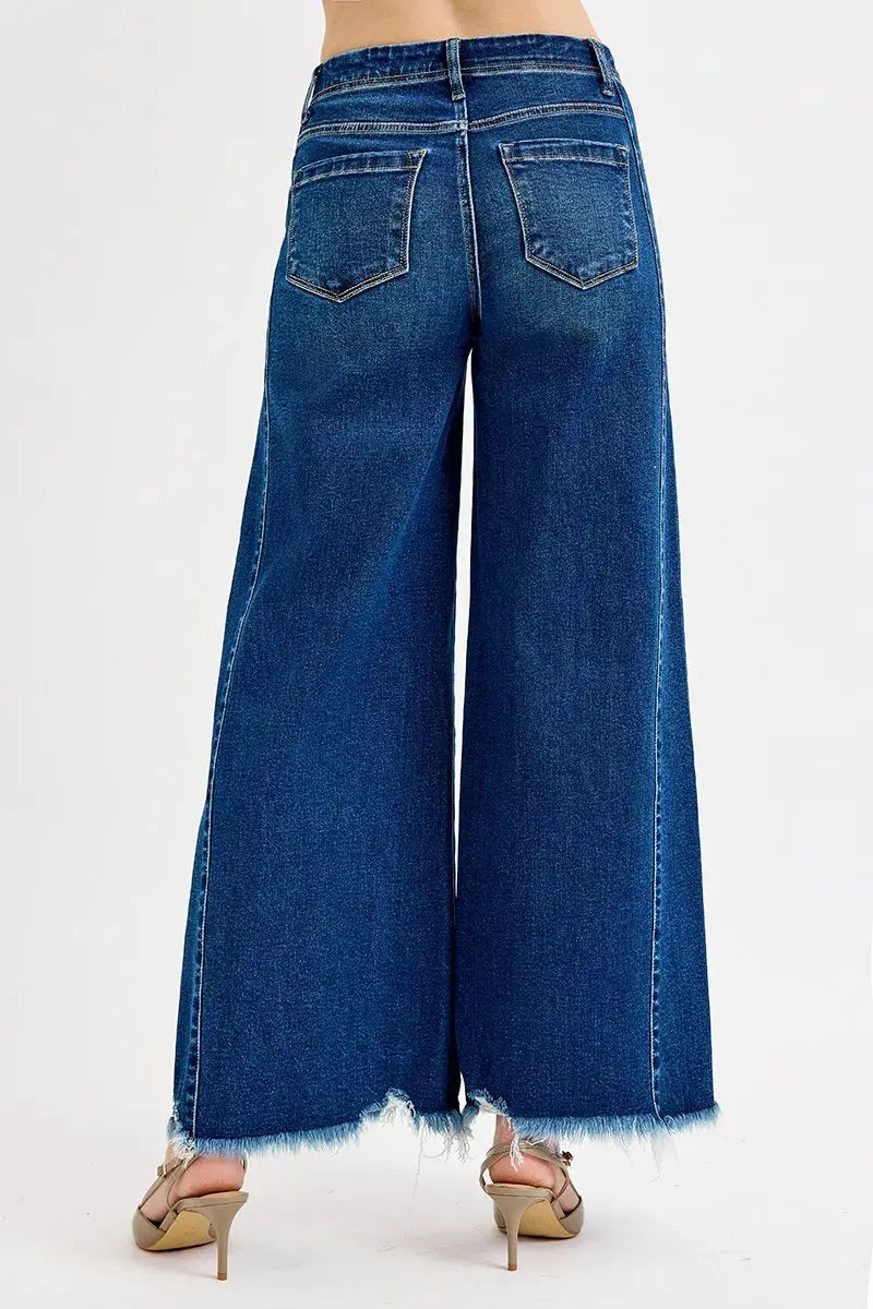 RISEN Full Size High Rise Ankle Wide Jeans  Style Ratio