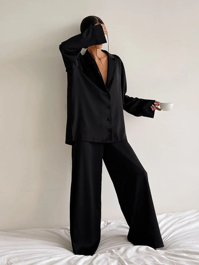 Long Sleeve Top and Pants Lounge Set  Style Ratio