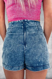 Zip Back Denim Skort  Style Ratio