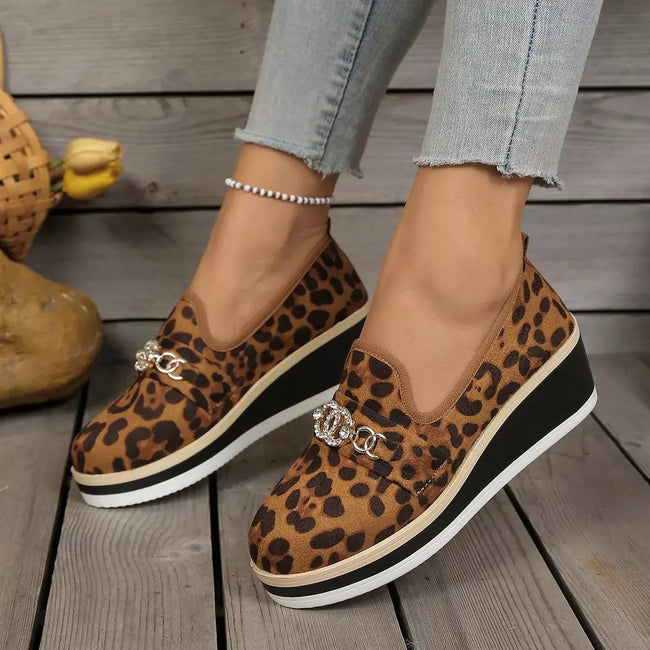 Leopard Print Platform Loafers  Style Ratio