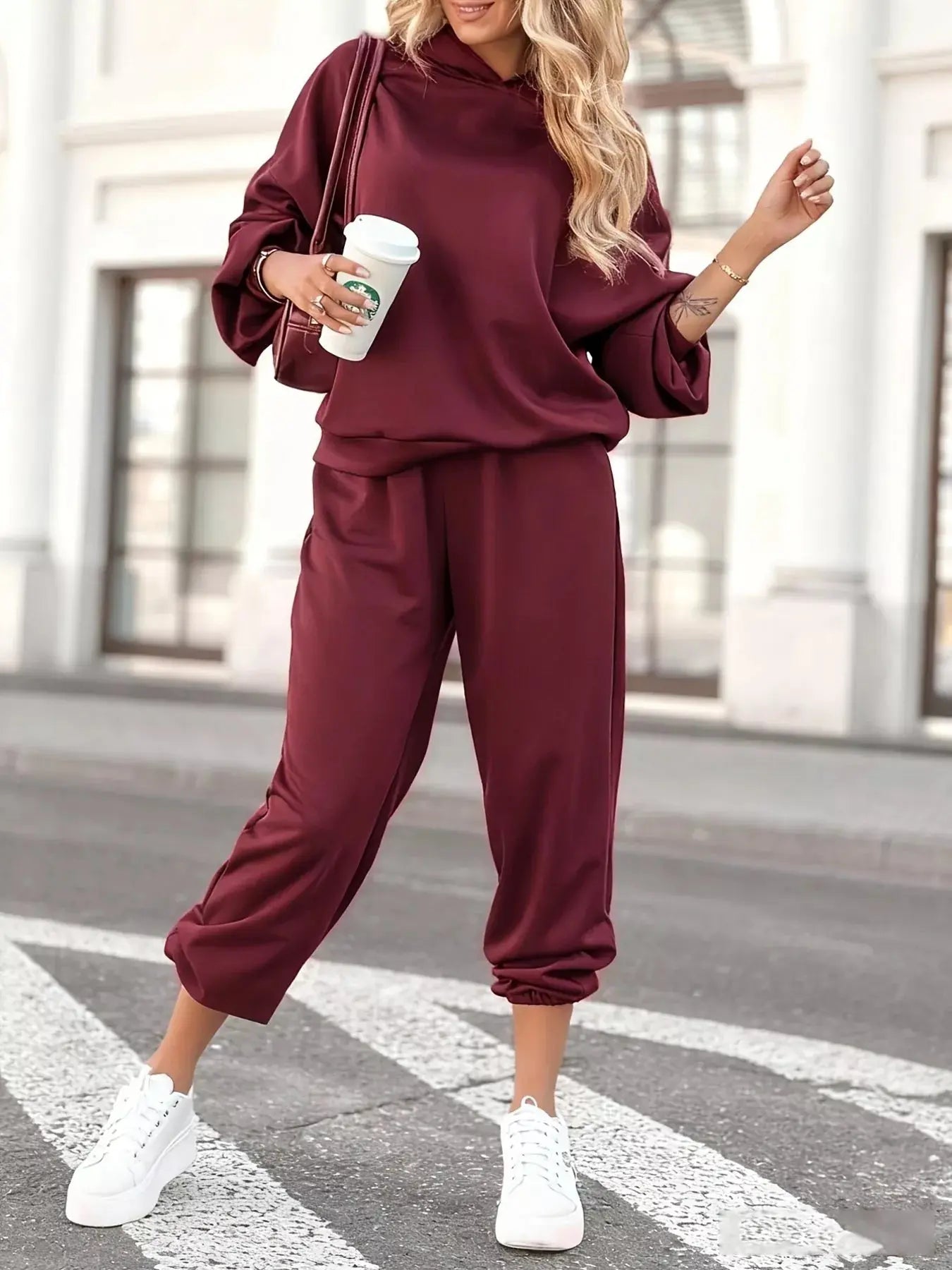 Casual Hoodie and Cropped Pants Set  Style Ratio