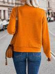Textured Zip-Up Long Sleeve Jacket  Style Ratio