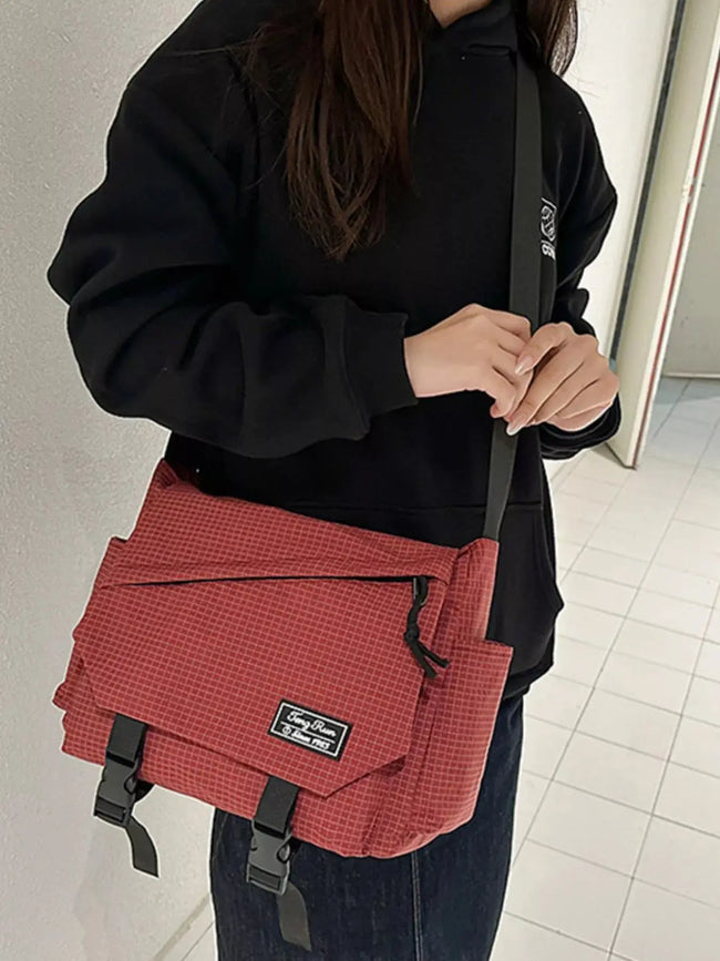 Plaid Buckle Flap Crossbody Bag  Style Ratio