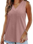 Eyelet V-Neck Tank  Style Ratio