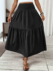 Smocked Waist Tiered Skirt  Style Ratio