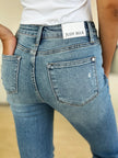 Judy Blue Mid Rise Distressed Jeans Trendsi
