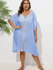 Crochet Trim V-Neck Beach Cover Up  Style Ratio