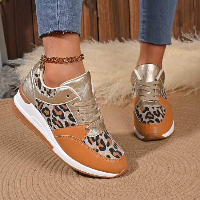 Leopard Lace Up Sneakers  Style Ratio