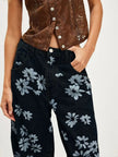 Printed Wide Leg Jeans  Style Ratio