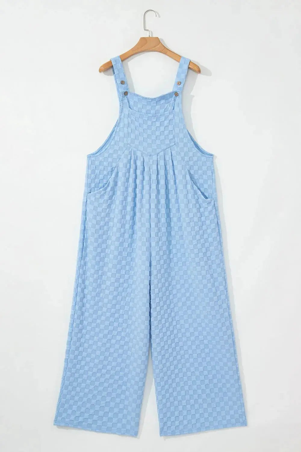 Checkered Pocketed Jumpsuit  Style Ratio