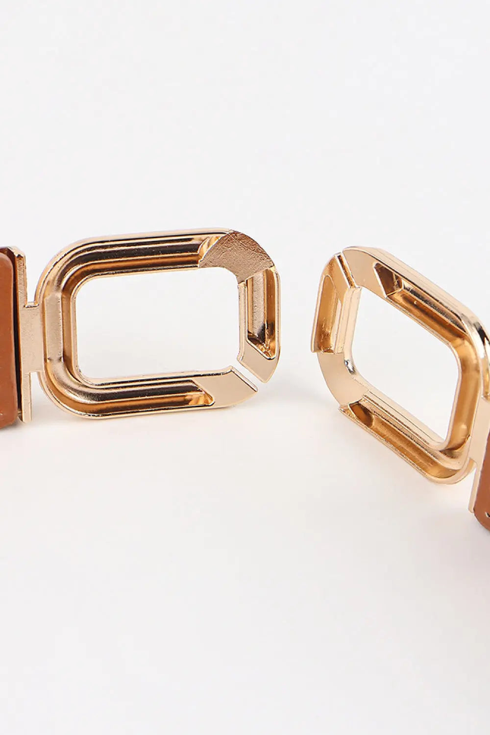 Geometric Double Buckle Elastic Belt  Style Ratio