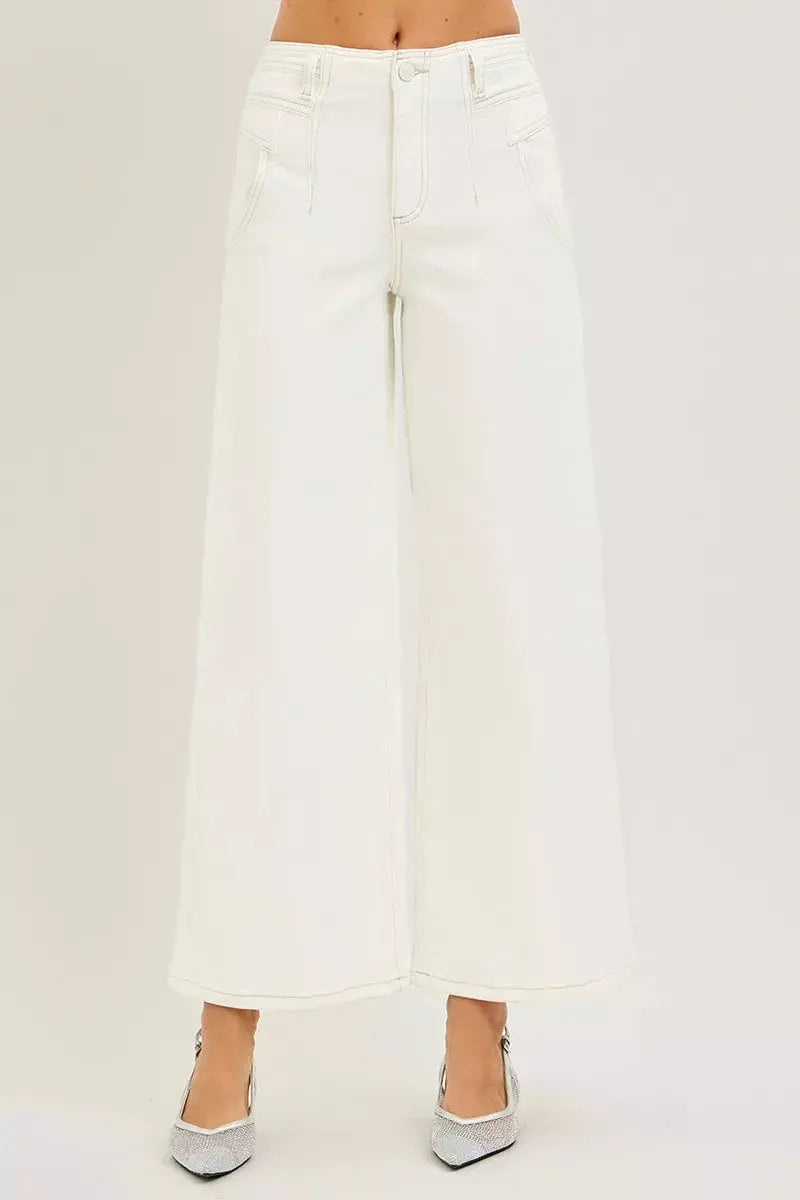 RISEN High Rise Ankle Wide Pants  Style Ratio
