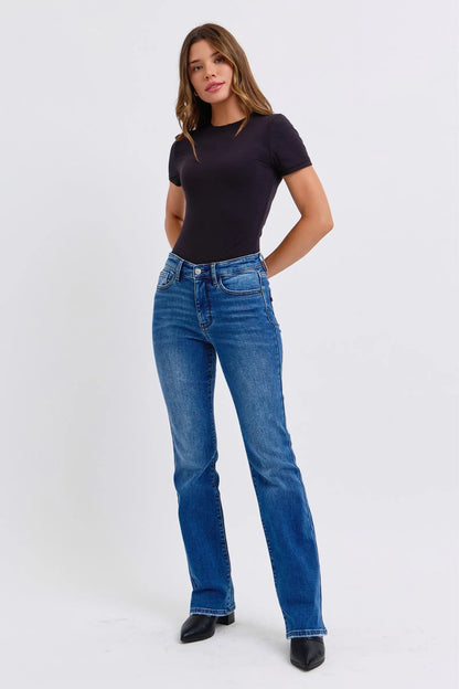 Judy Blue Bootcut Jeans with Thermal Lining Trendsi