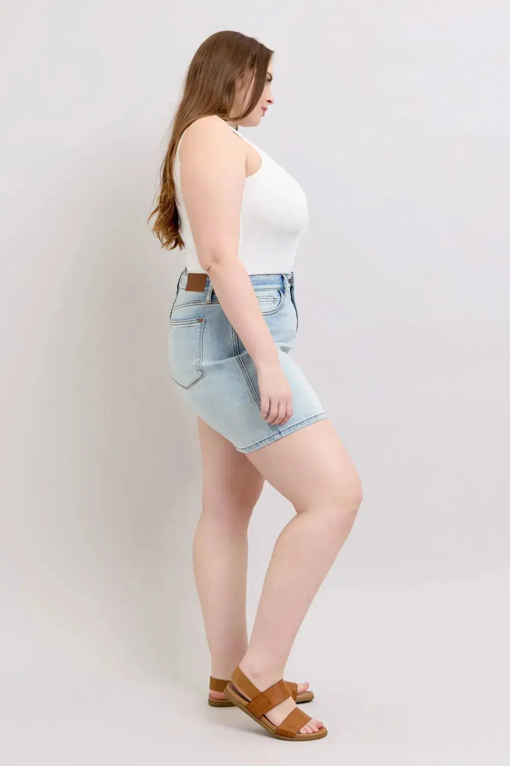 Judy Blue 2 Button Denim Shorts with Pockets  Style Ratio