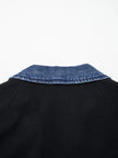 Denim Trim Button Detail Short Sleeve Shirt  Style Ratio