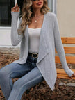 Casual Knit Open Front Cardigan  Style Ratio