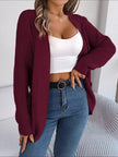Chunky Knit Open Front Cardigan with Pockets  Style Ratio