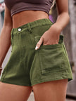 High Waist Denim Shorts with Pockets  Style Ratio