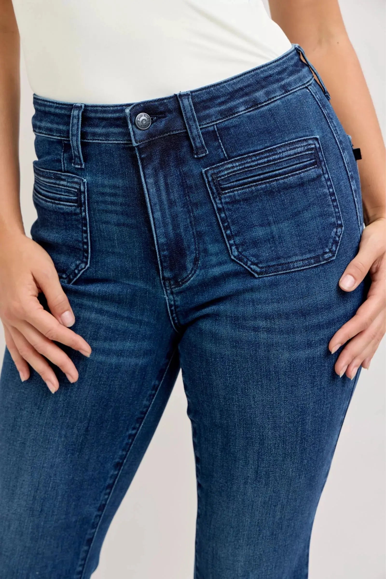 Judy Blue High-Waisted Flare Jeans with Front Pockets  Style Ratio