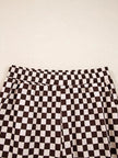Checkered Drawstring Hoodie and Pants Set  Style Ratio