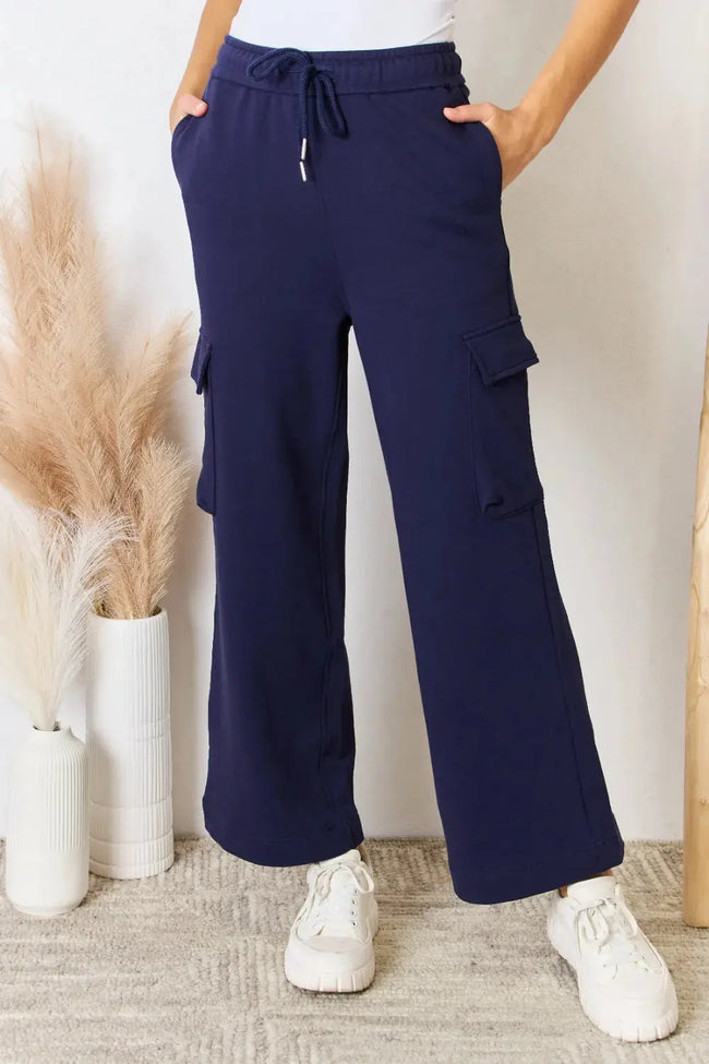 RISEN Drawstring Relaxed Cargo Wide Leg Pants  Style Ratio