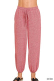 Zenana Soft Melange Hacci Jogger  Style Ratio
