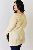 Basic Bae Full Size Ribbed Round Neck Long Sleeve Shirt  Style Ratio