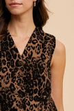 Annie Wear Stretch Leopard Denim Button Down Vest  Style Ratio