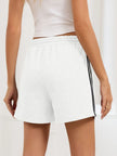 Striped Trim Drawstring Shorts  Style Ratio