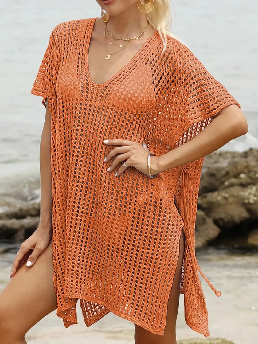 Side Tied V-Neck Cover-Up  Style Ratio