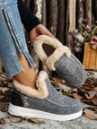 Furry Suede Round Toe Flat Sneakers  Style Ratio