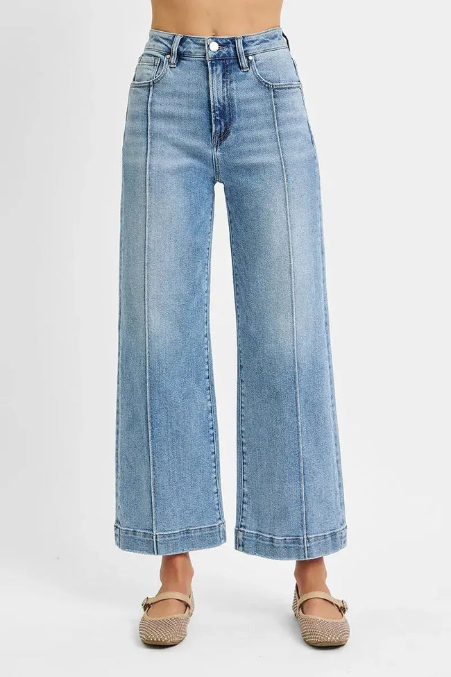RISEN Full Size High Rise Crop Wide Leg Jeans  Style Ratio