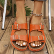 Double Buckle Platform Sandals  Style Ratio