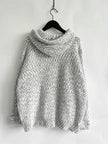 Zip Up Drawstring Long Sleeve Hooded Sweater  Style Ratio
