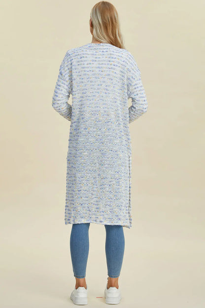 Double Take Open Front Longline Cardigan Trendsi