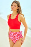 Two-Tone Tied Two-Piece Swimsuit  Style Ratio