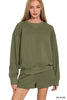 Zenana Fleece Long Sleeve Sweatshirts & Shorts Set  Style Ratio