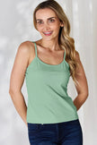 Basic Bae Full Size Round Neck Slim Tank Top  Style Ratio