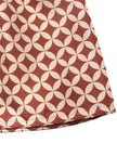 One-Shoulder Top and Geometric Print Maxi Skirt Set  Style Ratio